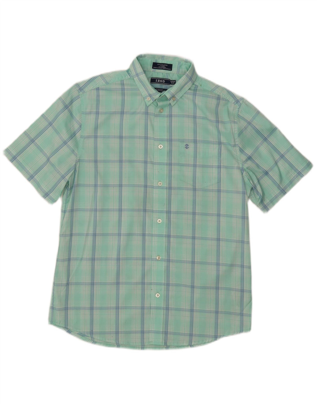 Izod majica kratkih rukava za dječake 15-16 godina XL tirkizno karirani poliester