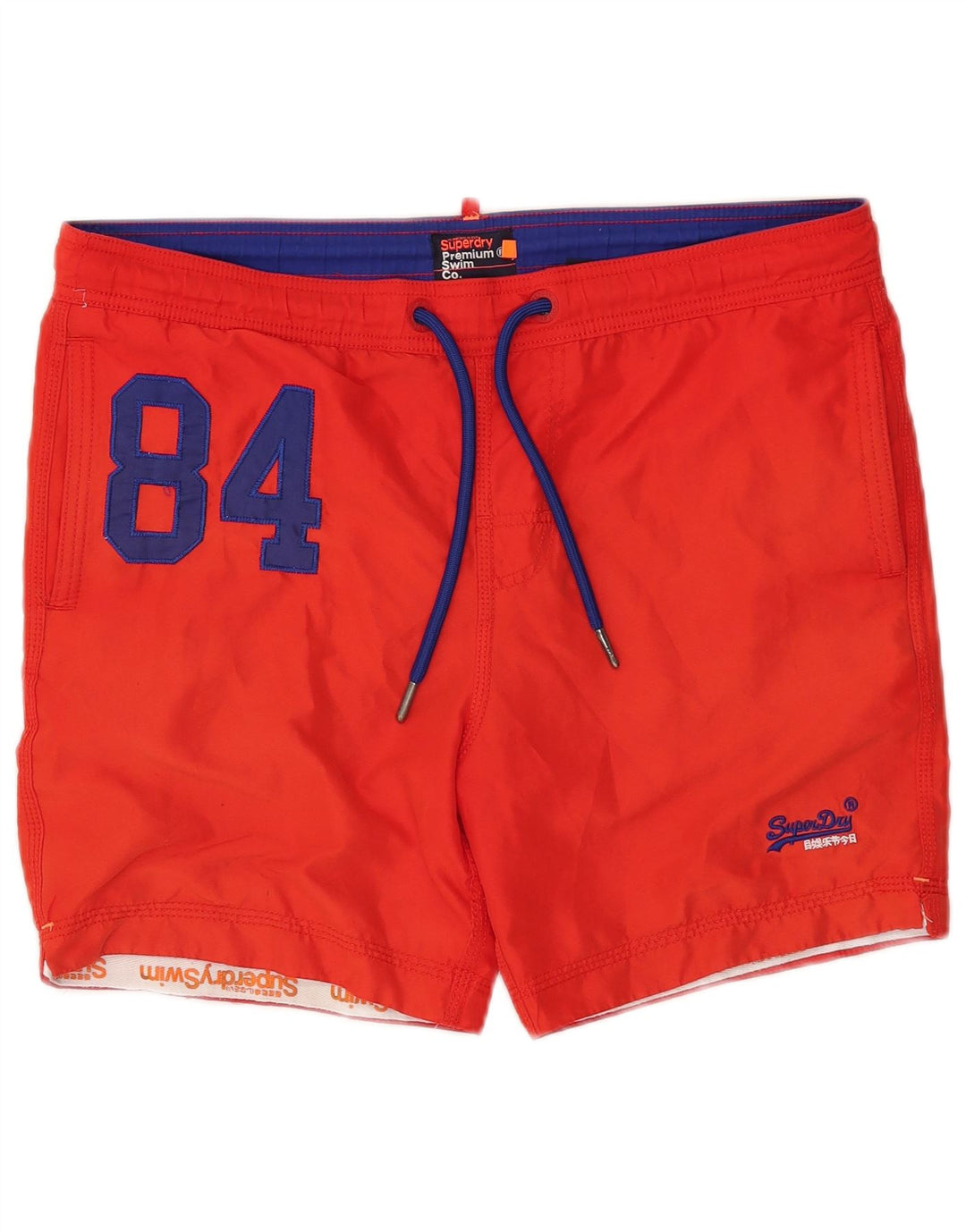 Superdry muške kratke hlače za kupanje s grafičkim motivima srednje crvene boje od poliestera