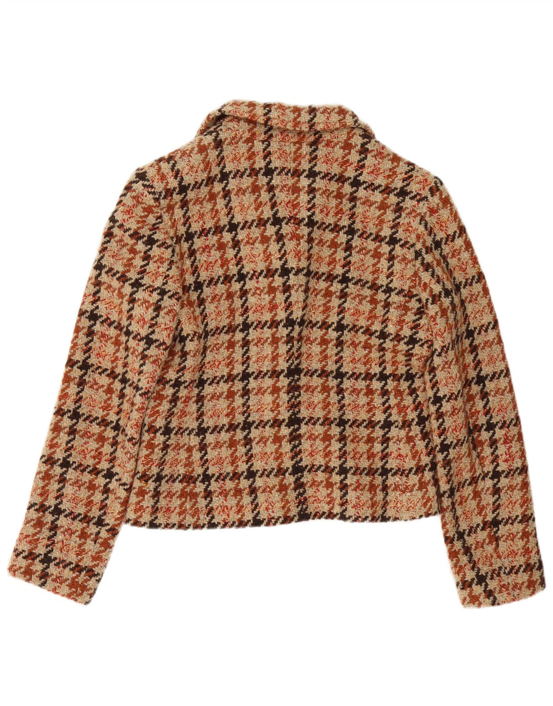 Ženska jakna sakoa Marella UK 12 srednje smeđa klasična s houndstooth