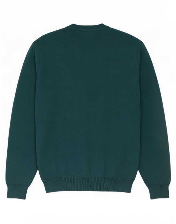 Marks & Spencer Mens V-Neck Jumper Sweater XL Green Cotton
