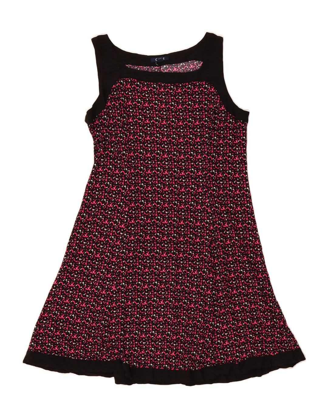 CHAPS Womens Abstract Pattern Sleeveless A-Line Dress UK 18 XL Pink Vintage Chaps and Second-Hand Chaps from Messina Hembry 