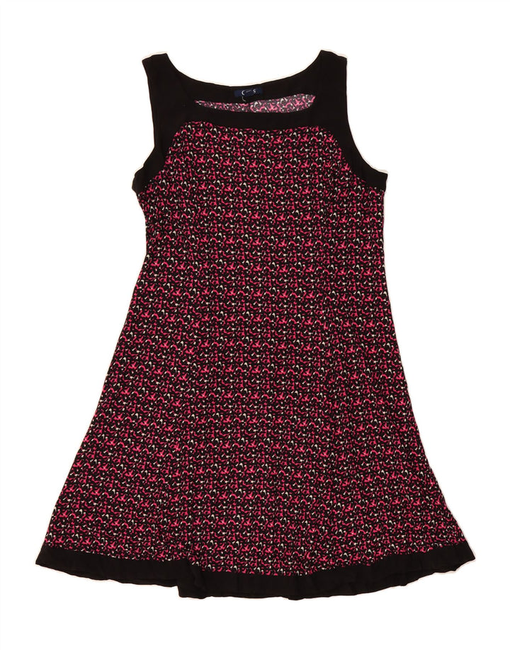 CHAPS Womens Abstract Pattern Sleeveless A-Line Dress UK 18 XL Pink Vintage Chaps and Second-Hand Chaps from Messina Hembry 