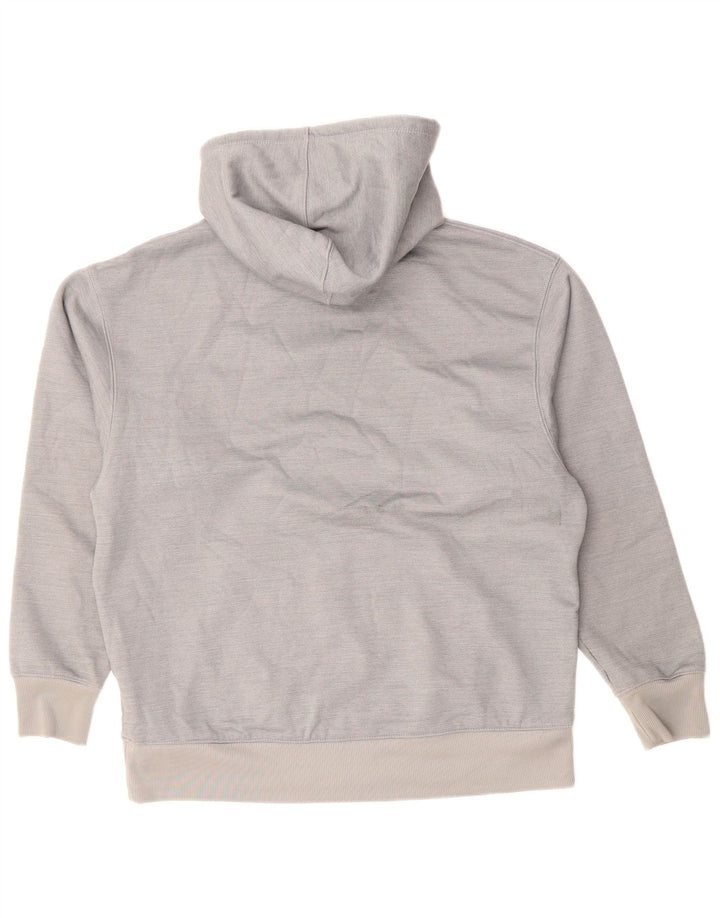 NIKE Mens Dri Fit Hoodie Jumper Small Grey Cotton