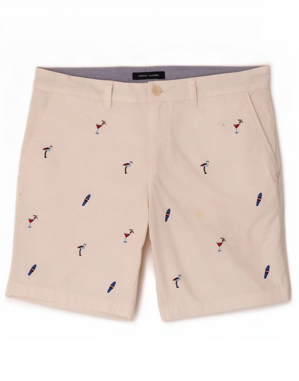Tommy Hilfiger muške kratke hlače s grafičkim chino W31 srednje bijele boje