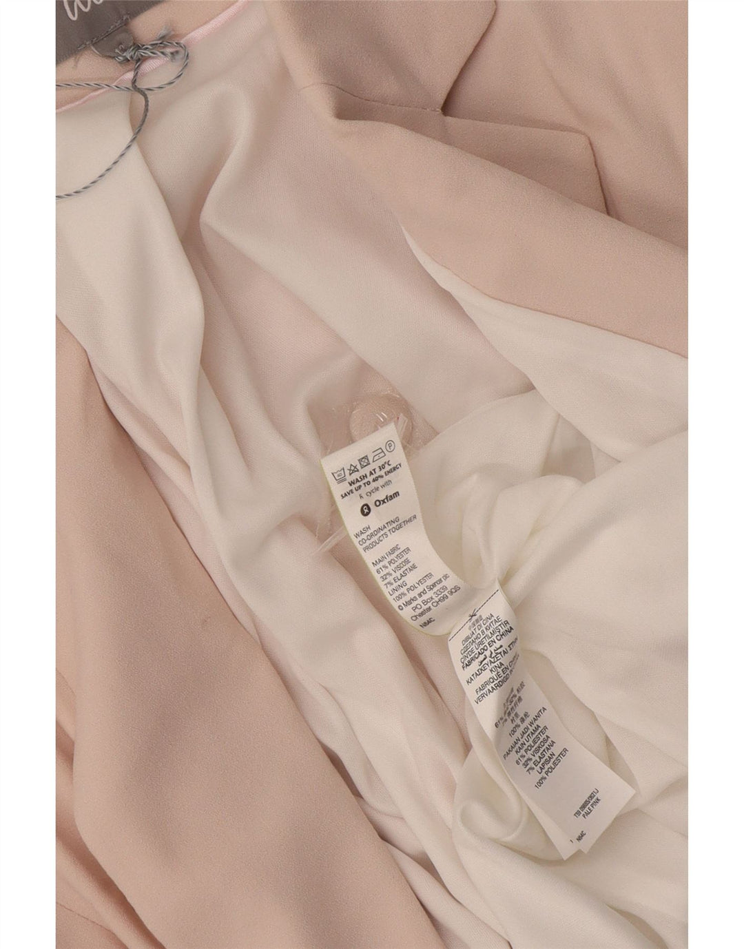 Marks & Spencer ženska jakna s otvorenim sakoom s 3/4 rukava UK 12 srednje ružičasta
