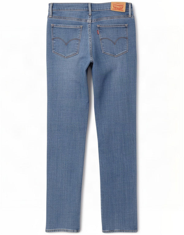 Levi's Womens 314 Shaping Straight Jeans W29 L30 Blue Cotton