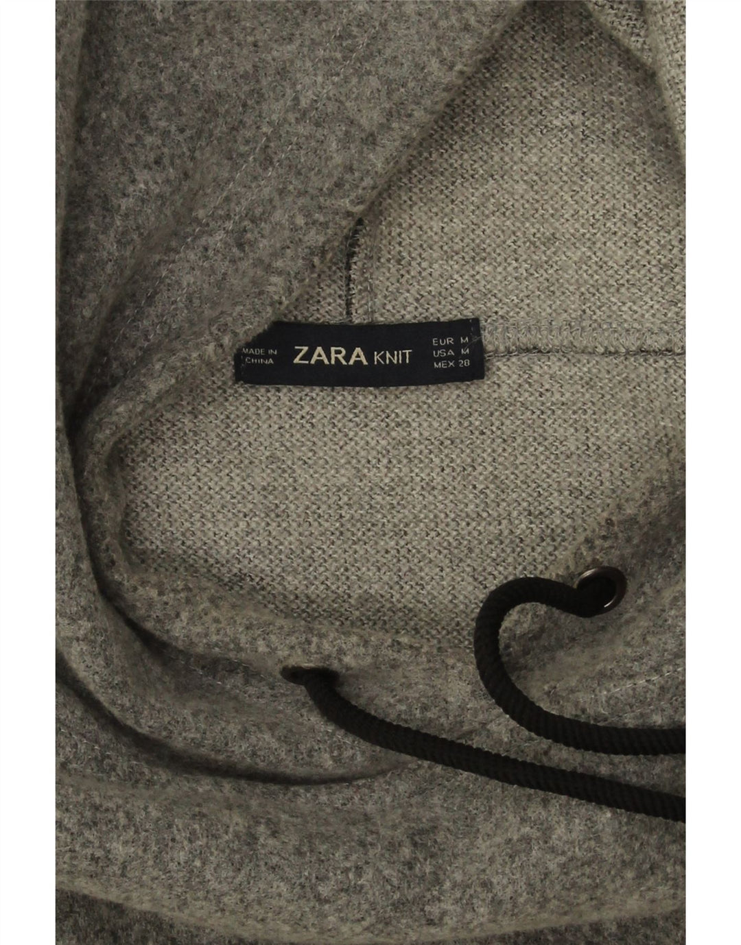 Zara ženska prevelika majica s kapuljačom UK 14 srednje sivi akril