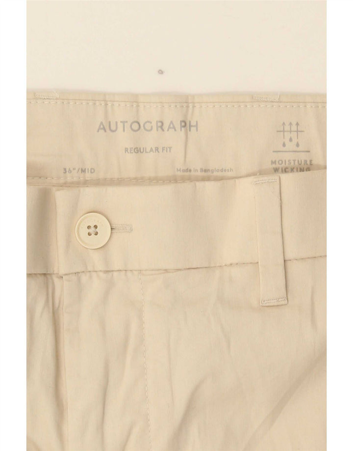 Marks & Spencer Autograph kratke chino hlače standardnog kroja W36 velike bež boje
