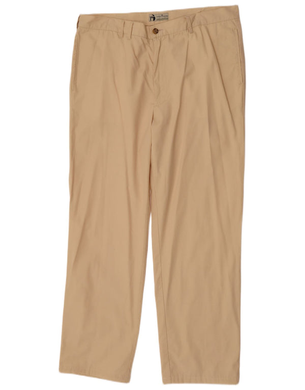 Sergio Tacchini muške ravne chino hlače IT 58 4XL W40 L33 bež pamuk