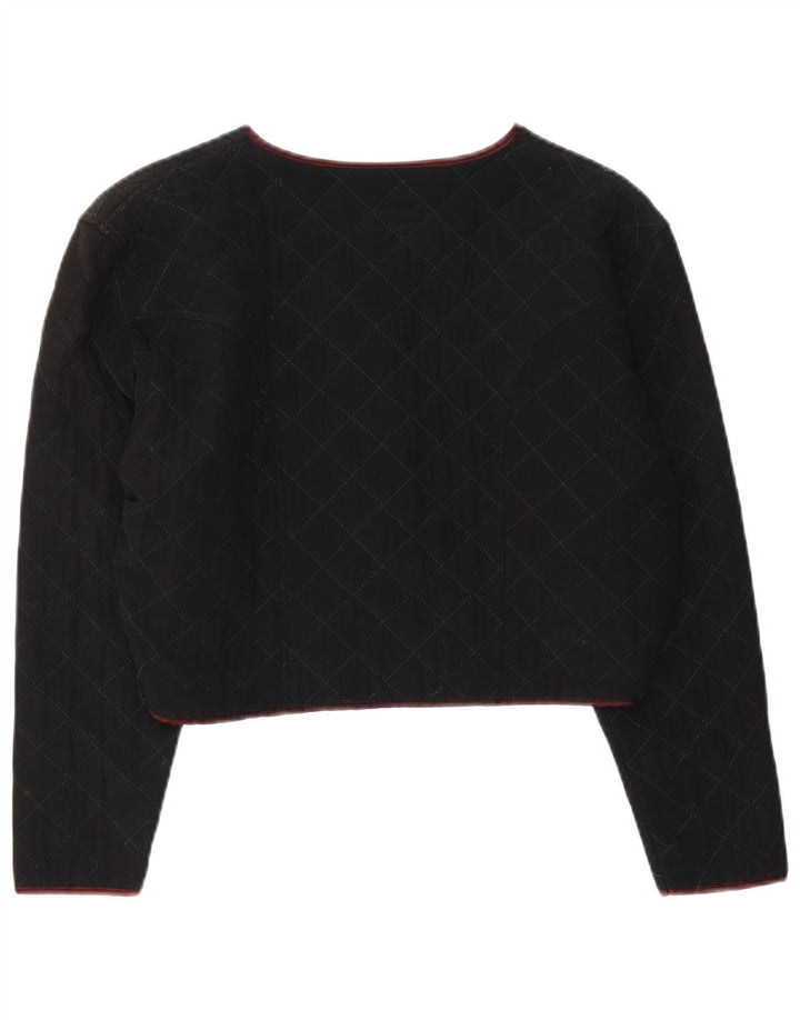 Pinko ženska prošivena bolero jakna UK 14 Srednja crna viskoza