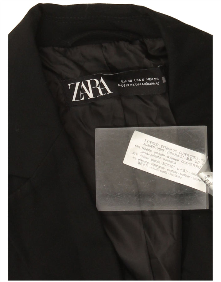 Zara ženski sako sa 1 gumbom EU 38 mali crni poliester