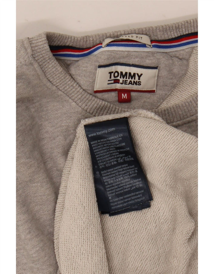 Tommy Hilfiger muški džemper opuštenog kroja srednje sivi pamuk