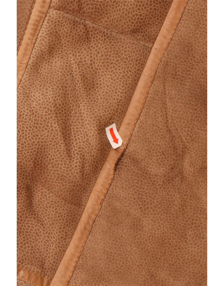 VINTAGE ženski kaput od šišmiša UK 16 Veliki smeđi životinjski print