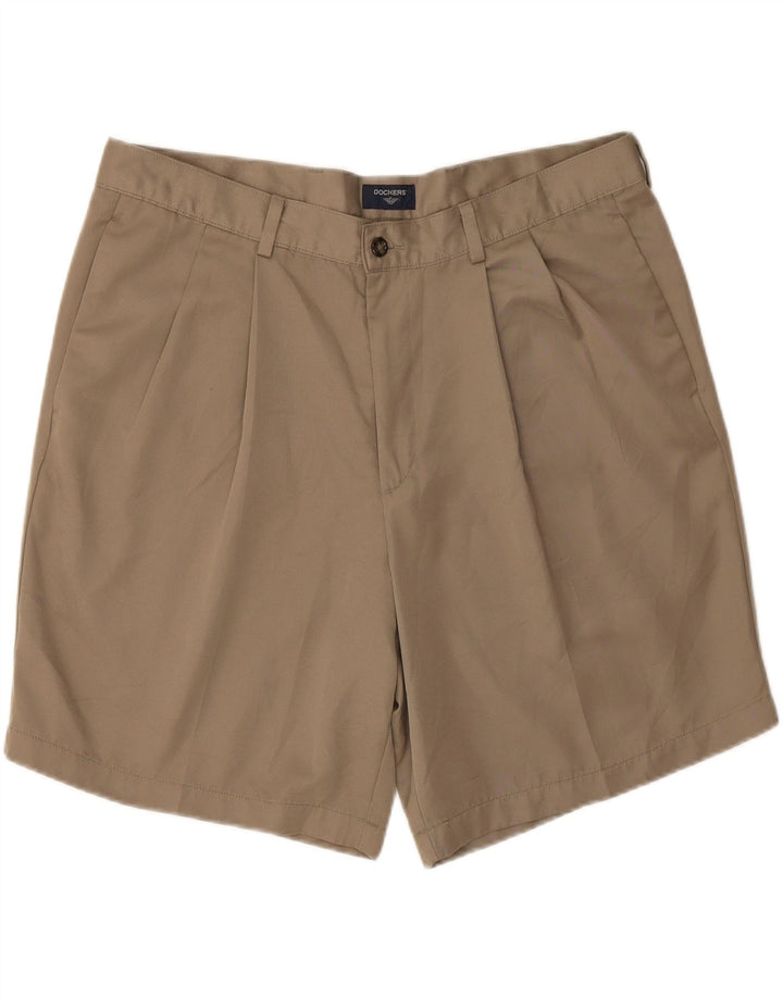 DOCKERS Mens Pegged Chino Shorts W38 XL Khaki Polyester Vintage Dockers and Second-Hand Dockers from Messina Hembry 