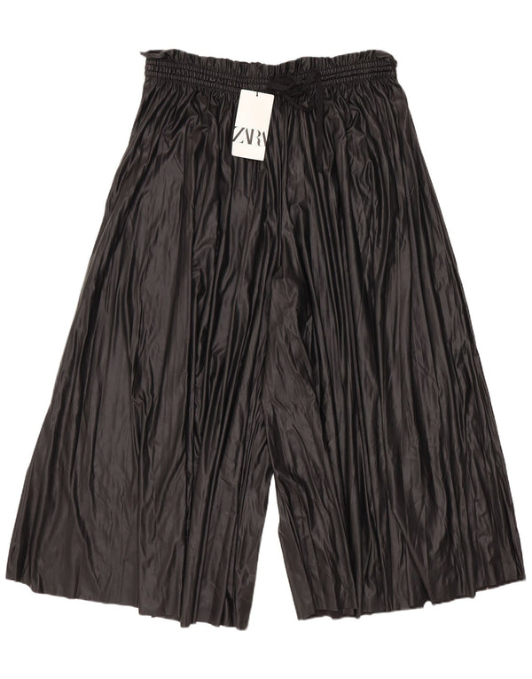 Zara ženske culottes kapri hlače od umjetne kože XL W36 L22 crne