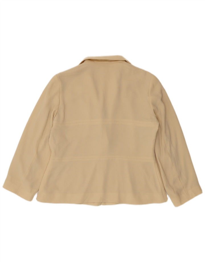 Zara ženski sako sa 2 gumba US 14 XL bež poliester