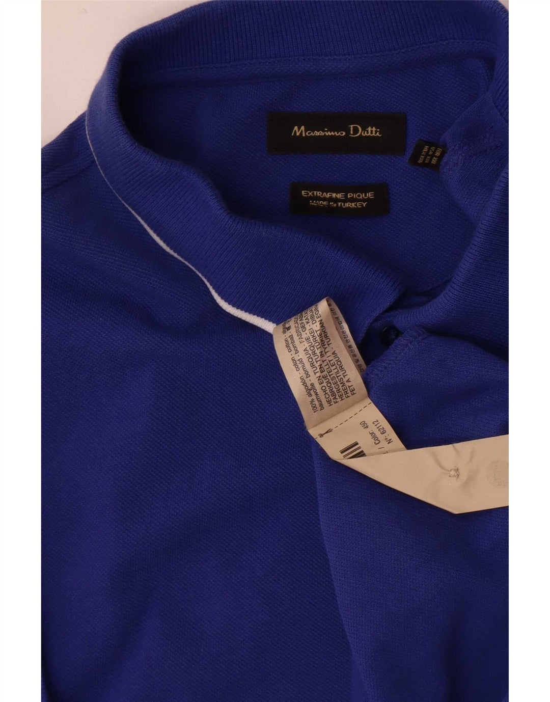 Massimo Dutti muška polo majica 2XL plavi pamuk