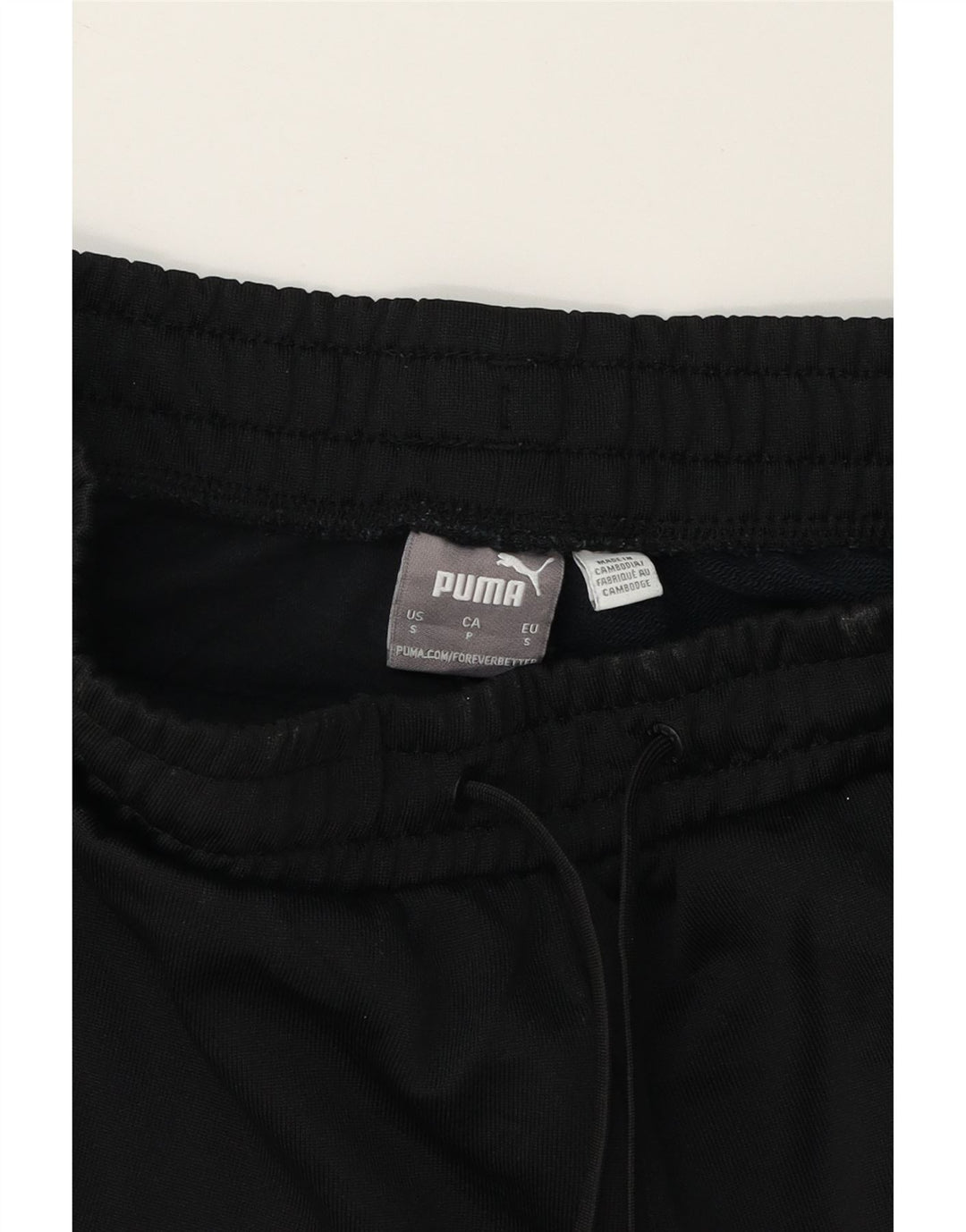 PUMA Mens Tracksuit Trousers Small  Black Colourblock Polyester Vintage Puma and Second-Hand Puma from Messina Hembry 