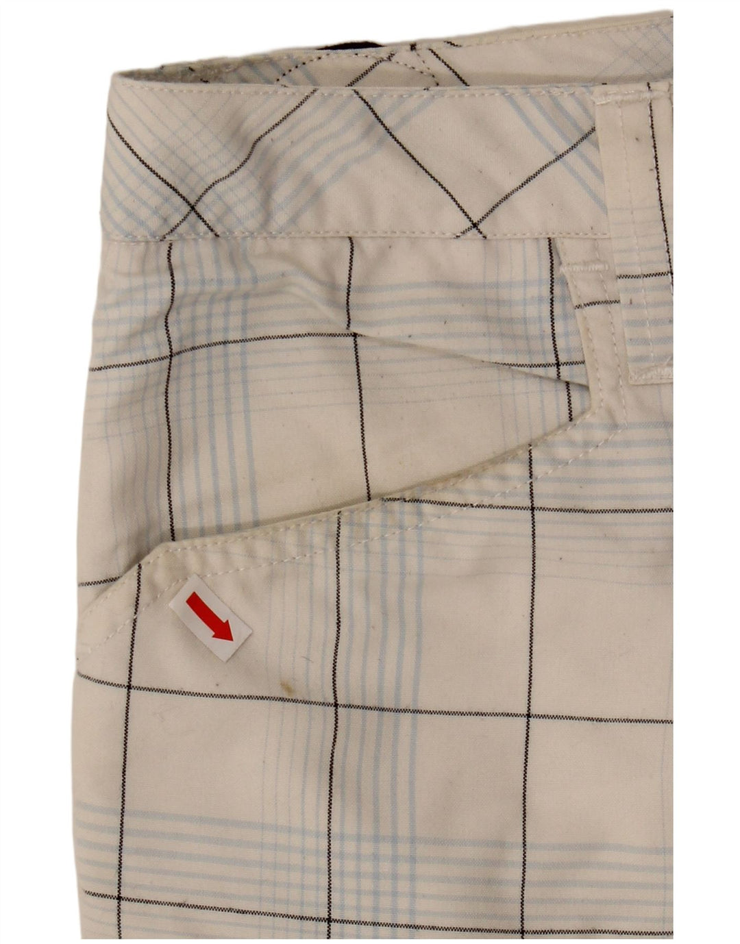 QUIKSILVER muške kratke hlače s grafičkim motivima W30 Srednje bijeli karirani poliester