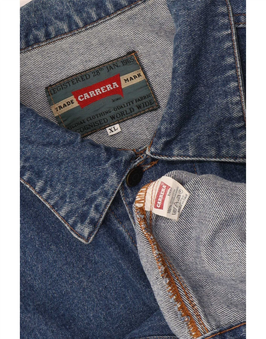 Carrera muška traper jakna UK 42 XL plavi pamuk