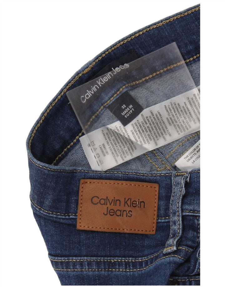 CALVIN KLEIN Ženske kapri traperice W32 L22 Plavi pamuk