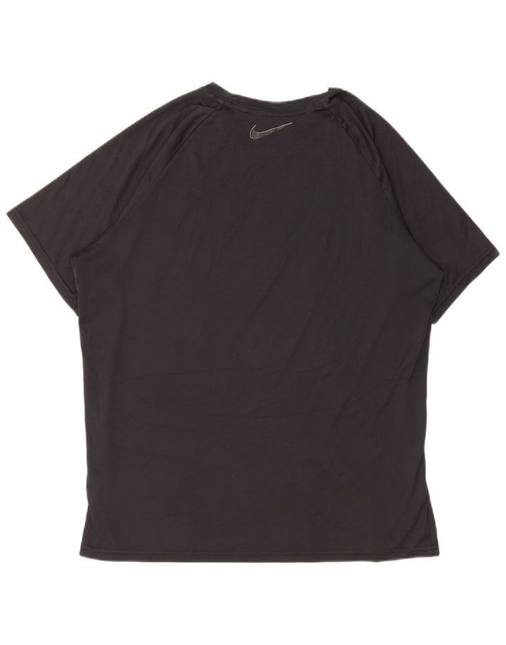 Nike Dri Fit Graphic T-Shirt Top Srednje crni poliester