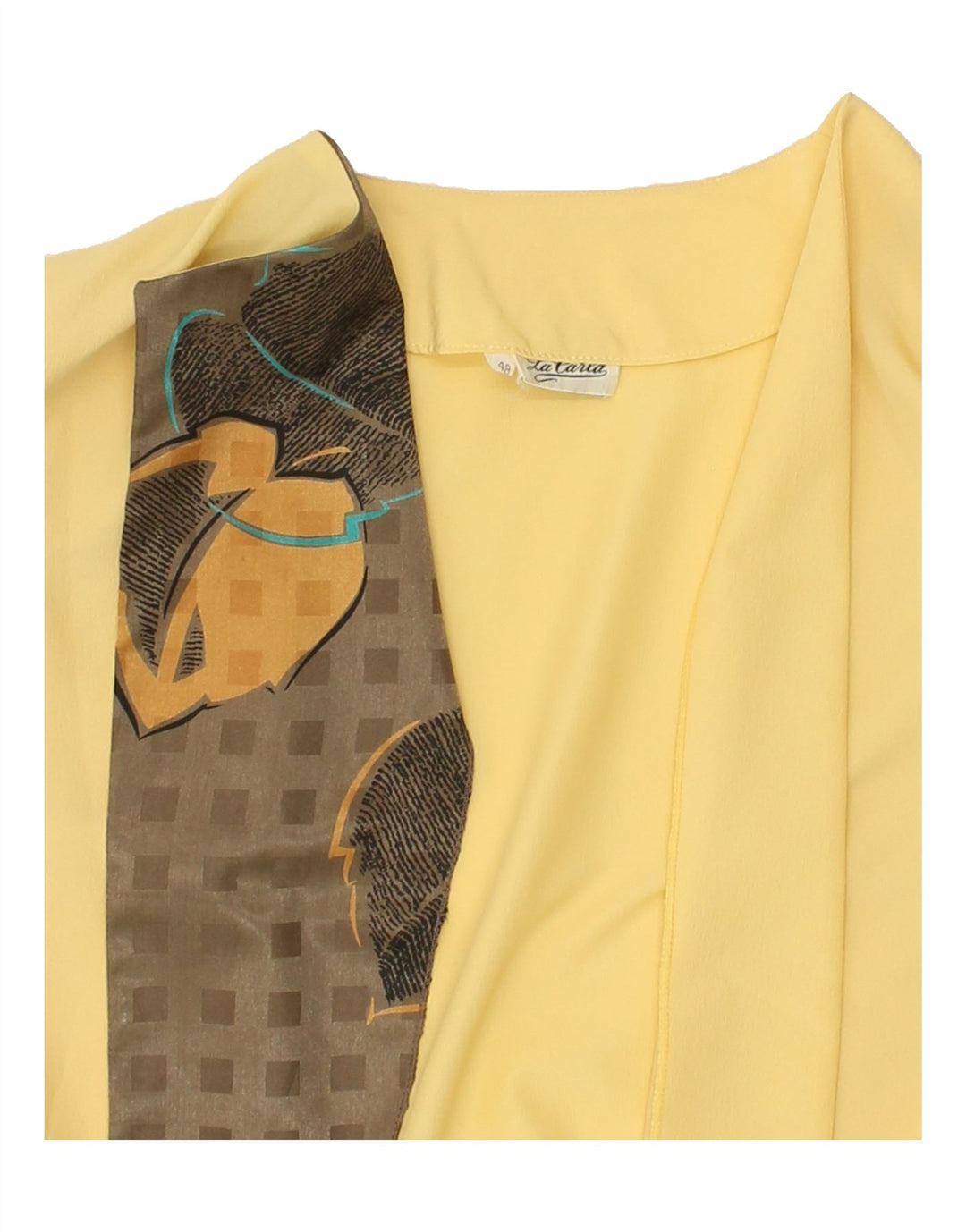 VINTAGE Womens Open Blazer Jacket IT 48 XL Yellow Vintage Vintage and Second-Hand Vintage from Messina Hembry 