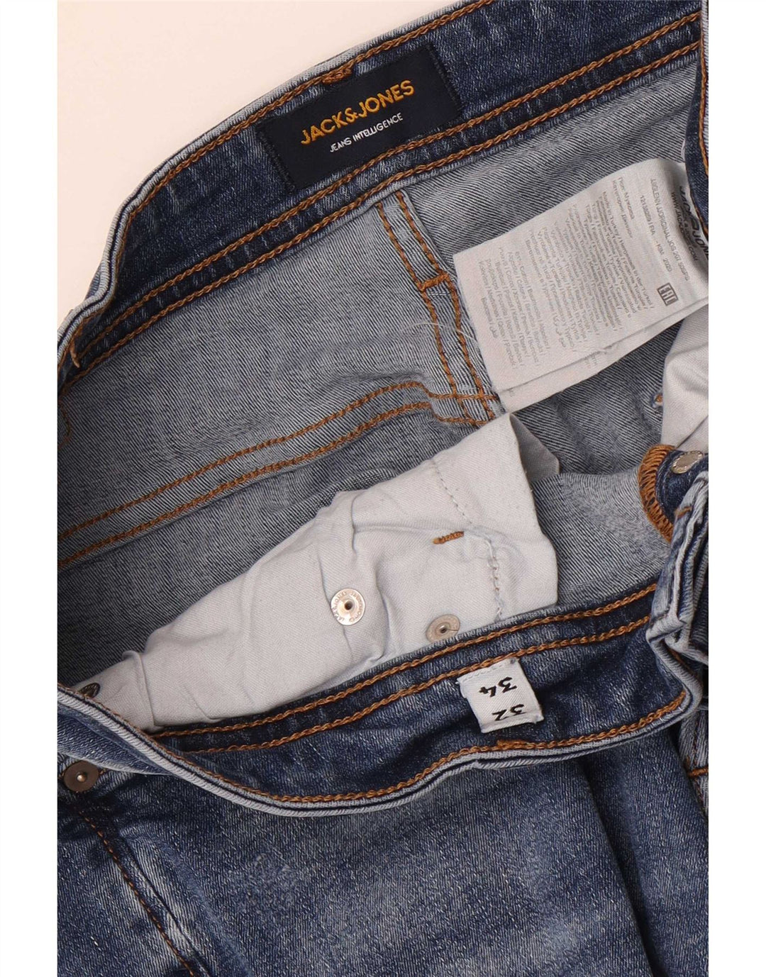 Jack & Jones Muške uske traperice W32 L34 Plavi pamuk
