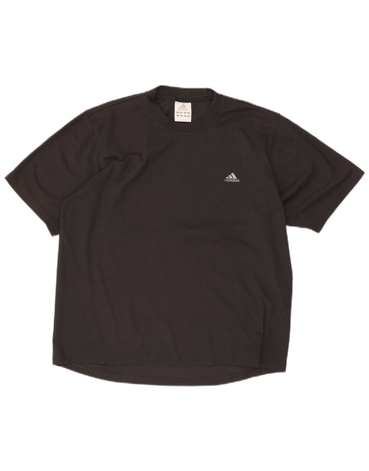 ADIDAS Mens T-Shirt Top UK 42/44 Large Black Polyester