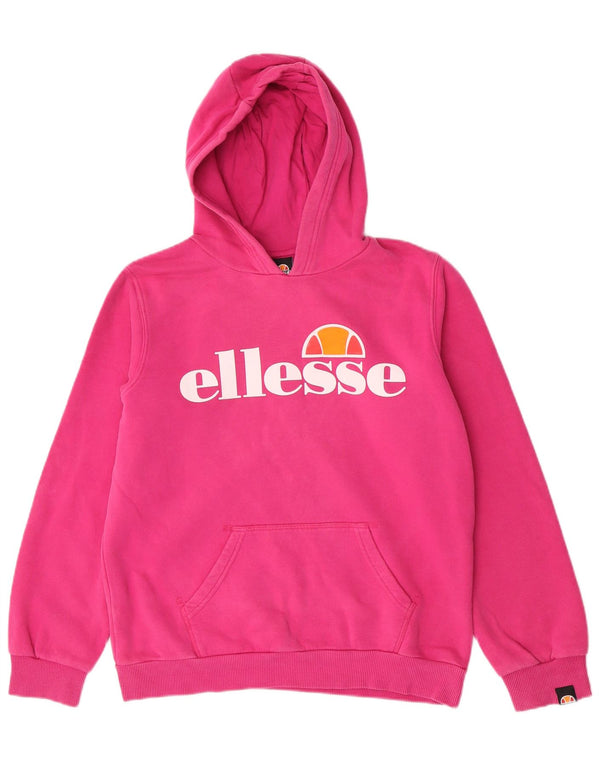 Ellesse Girls Graphic Relaxed Fit majica s kapuljačom 12-13 godina, ružičasti pamuk