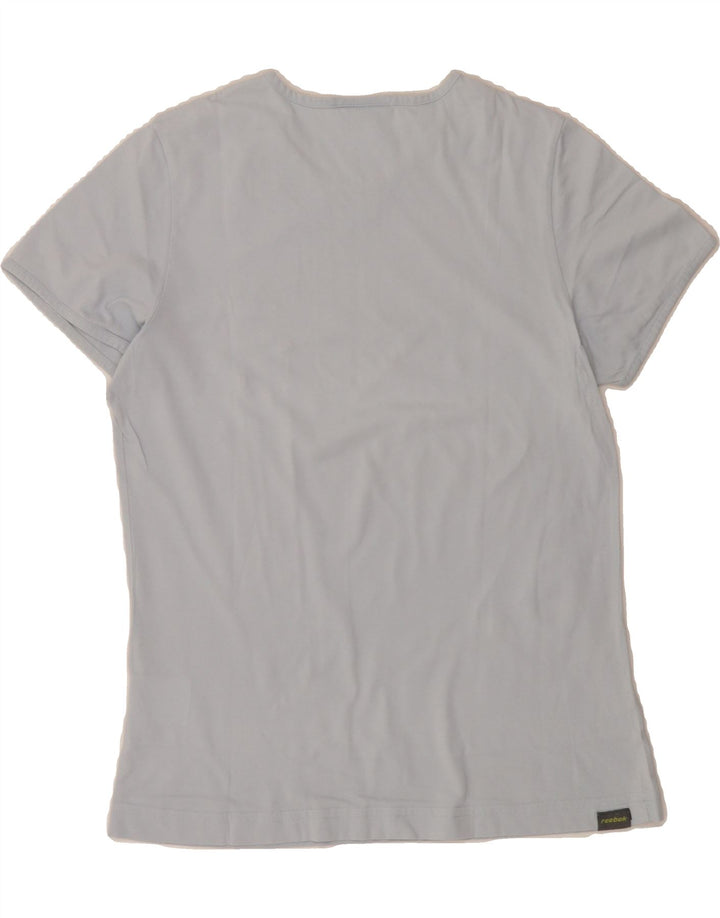 REEBOK Womens T-Shirt Top UK 14 Medium Blue Cotton Vintage Reebok and Second-Hand Reebok from Messina Hembry 