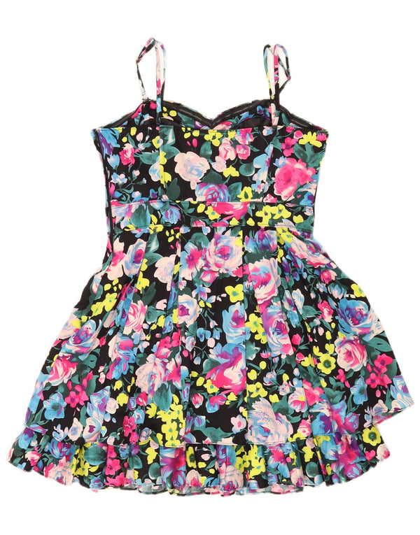 Divided Womens Slip Dress UK 8 Small Multicoloured Floral Cotton