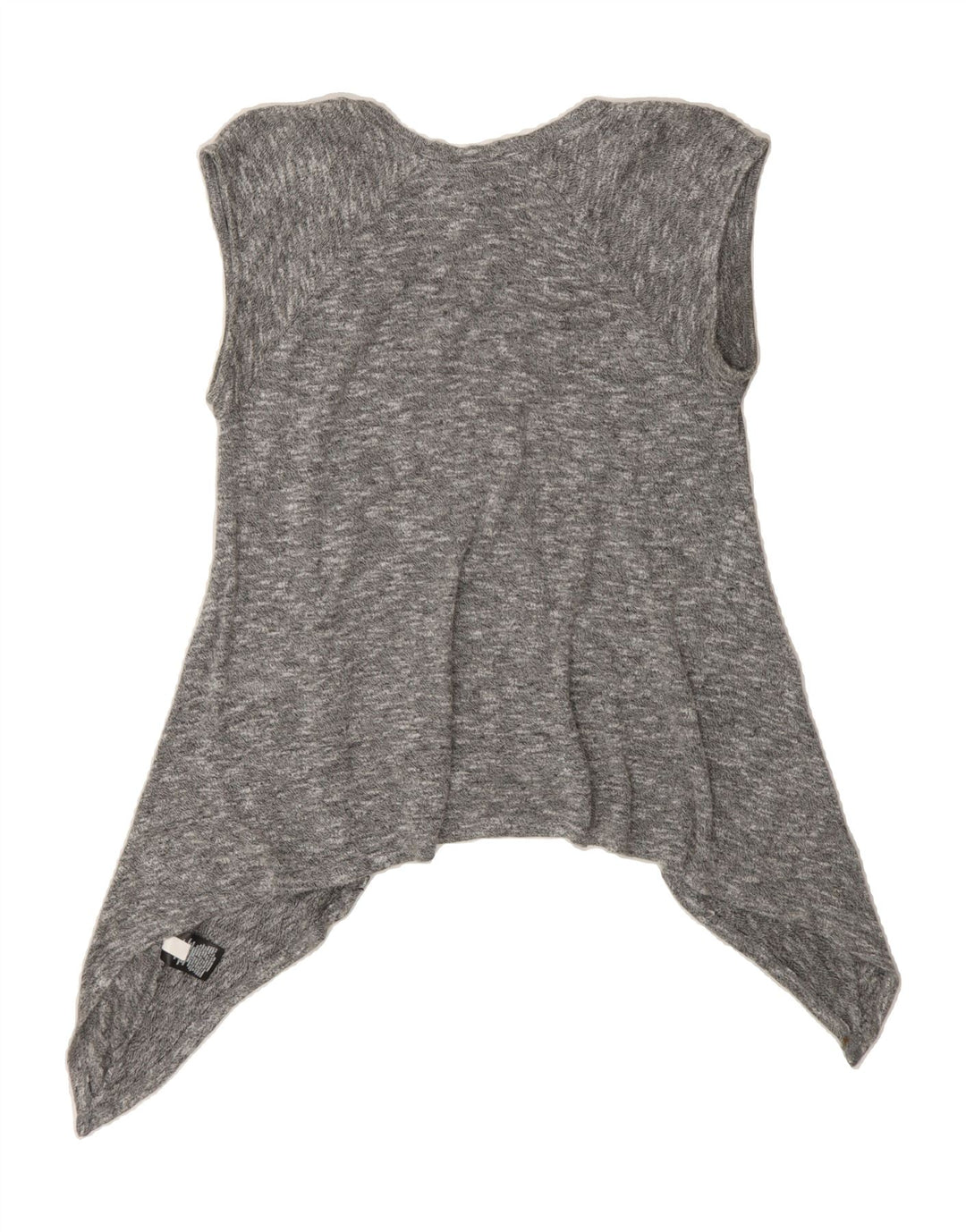 MOSSIMO Womens Tunic Top UK 14 Large Grey Flecked Rayon Vintage Mossimo and Second-Hand Mossimo from Messina Hembry 
