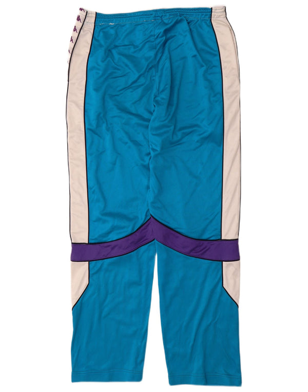 Kappa muške grafičke hlače za trenirku Large Blue Colourblock Triacetate