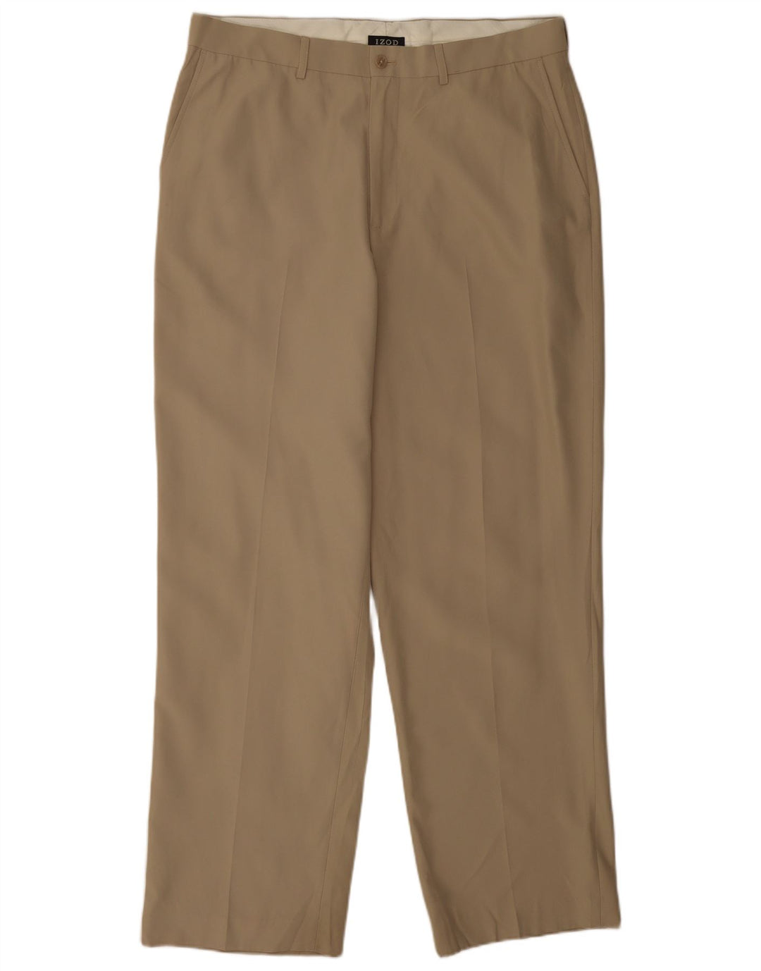 Izod muške ravne chino hlače W36 L32 bež poliester
