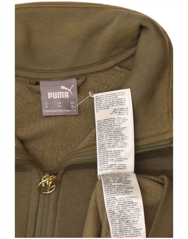 Puma muška gornja jakna trenirke srednje boje kaki pamuk