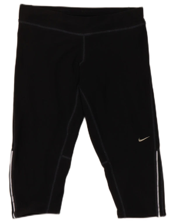 Nike ženske Dri Fit Capri tajice UK 10 male crne poliesterske