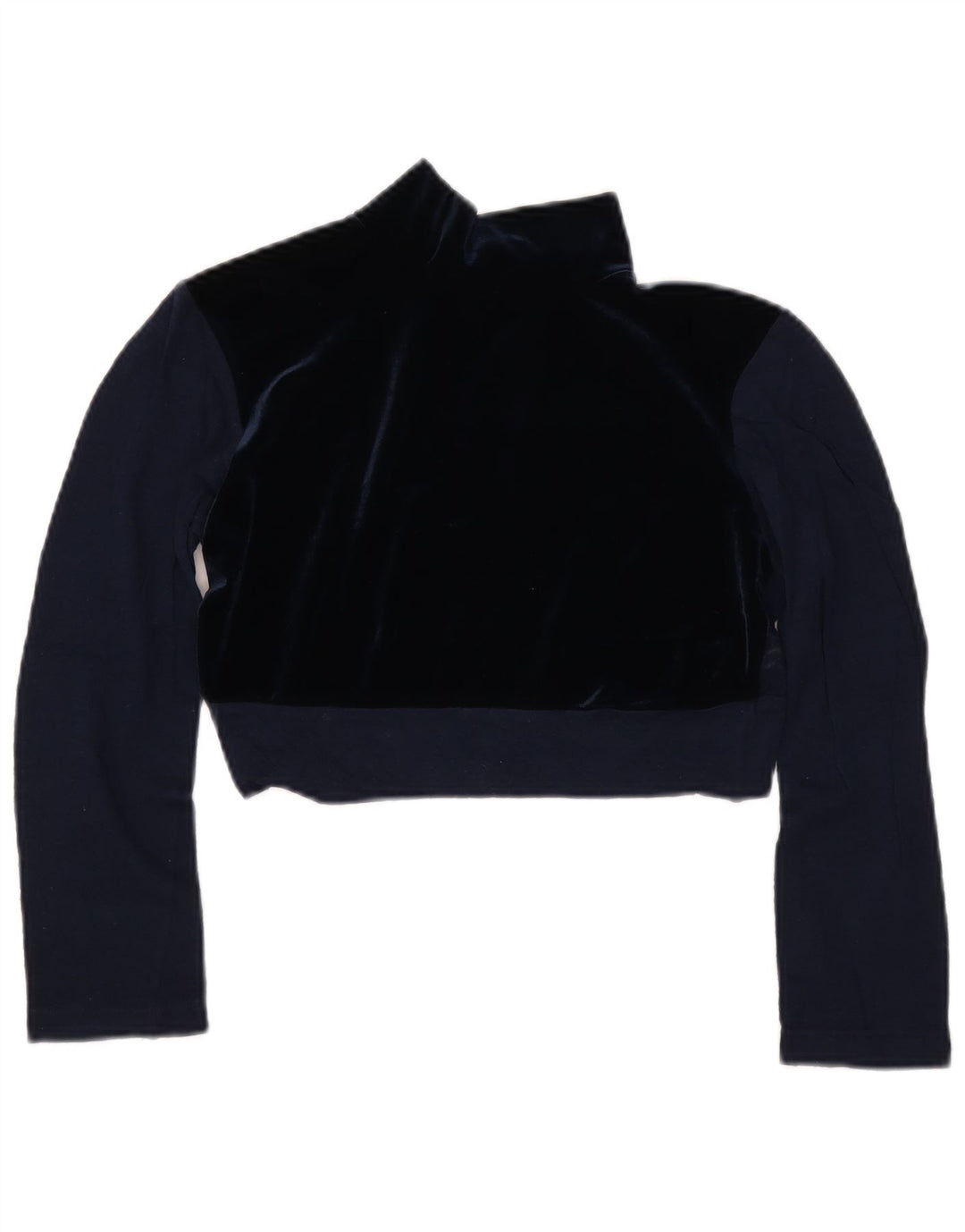 Vintage ženski gornji dio prozirne bluze IT 44 srednje tamnoplava vuna