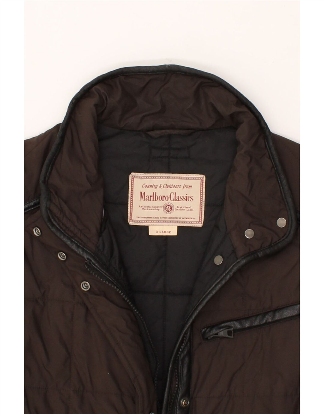 MARLBORO CLASSICS Womens Padded Coat UK 18 XL Brown Polyester Vintage Marlboro Classics and Second-Hand Marlboro Classics from Messina Hembry 