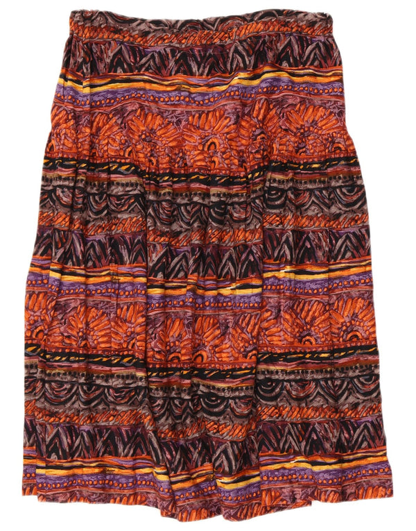VINTAGE Womens Abstract Pattern Flared Skirt IT 46 Large W36 Multicoloured