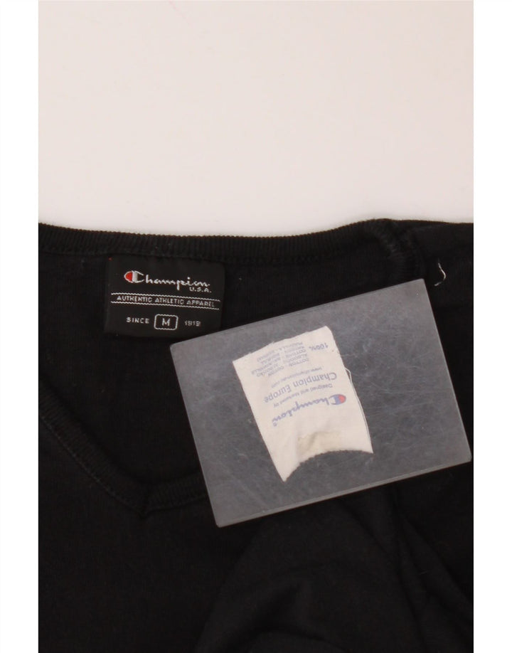 CHAMPION Ženska majica kratkih rukava s grafičkim motivima UK 14 Srednji crni pamuk