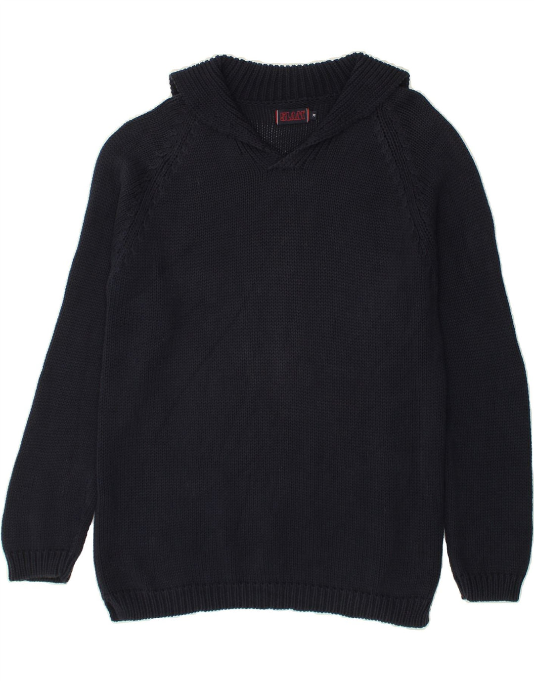 SLAM Mens Shawl Neck Jumper Sweater Medium Navy Blue Cotton | Vintage Slam | Thrift | Second-Hand Slam | Used Clothing | Messina Hembry 