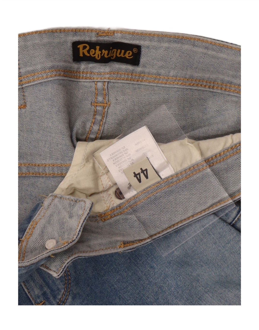 REFRIGUE Womens Slim Jeans IT 44 Medium W30 L34 Blue Cotton