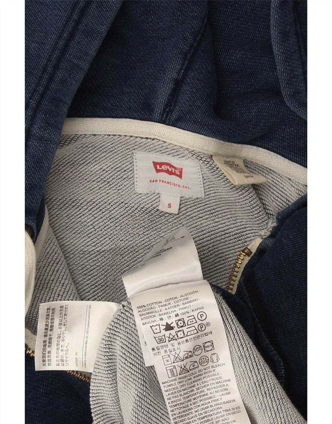 Levi's muški pulover s kapuljačom standardnog kroja, mali plavi pamuk