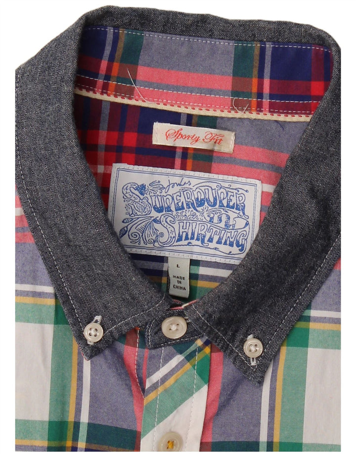 JOULES Mens Superduper Shirt Large Multicoloured Check