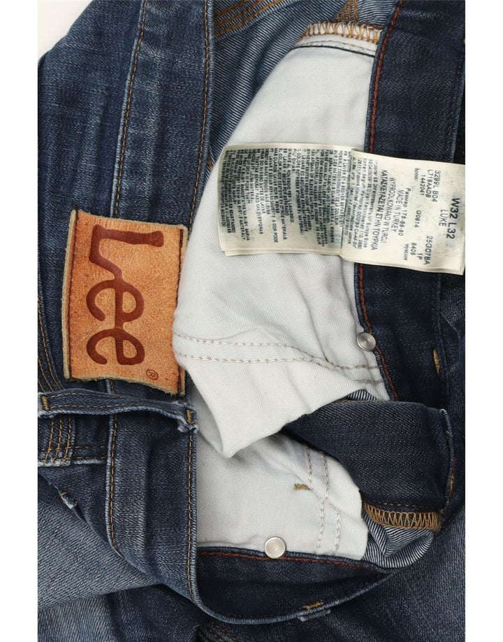 LEE Mens Luke Slim Jeans W32 L32 Plavi pamuk