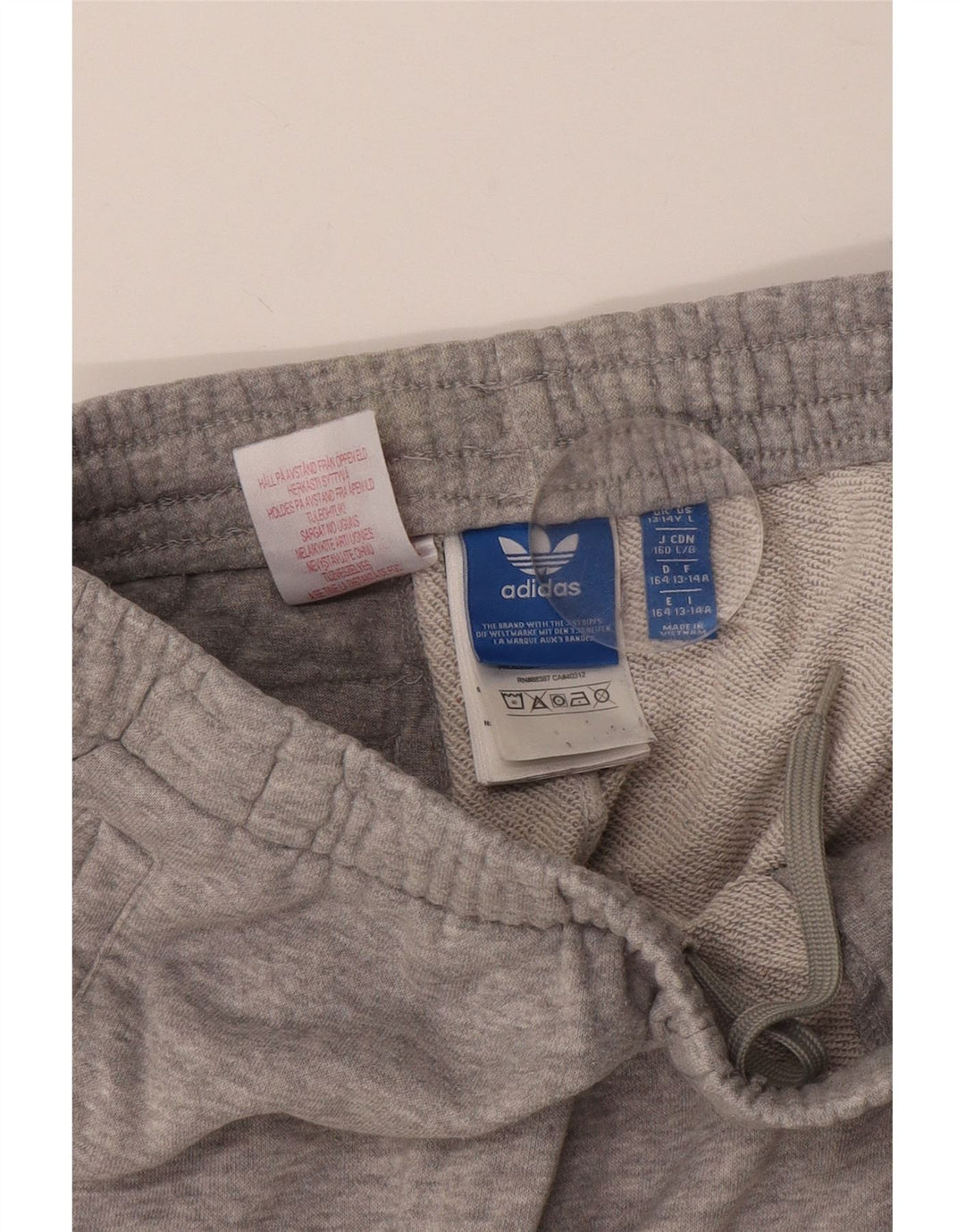 ADIDAS Trenirka Hlače za dječake Joggers 13-14 godina Sivi pamuk