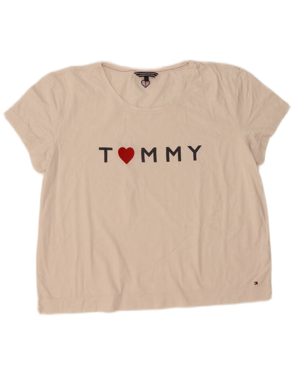 Tommy Hilfiger Ženska majica kratkih rukava s grafičkim motivima UK 16 Large White