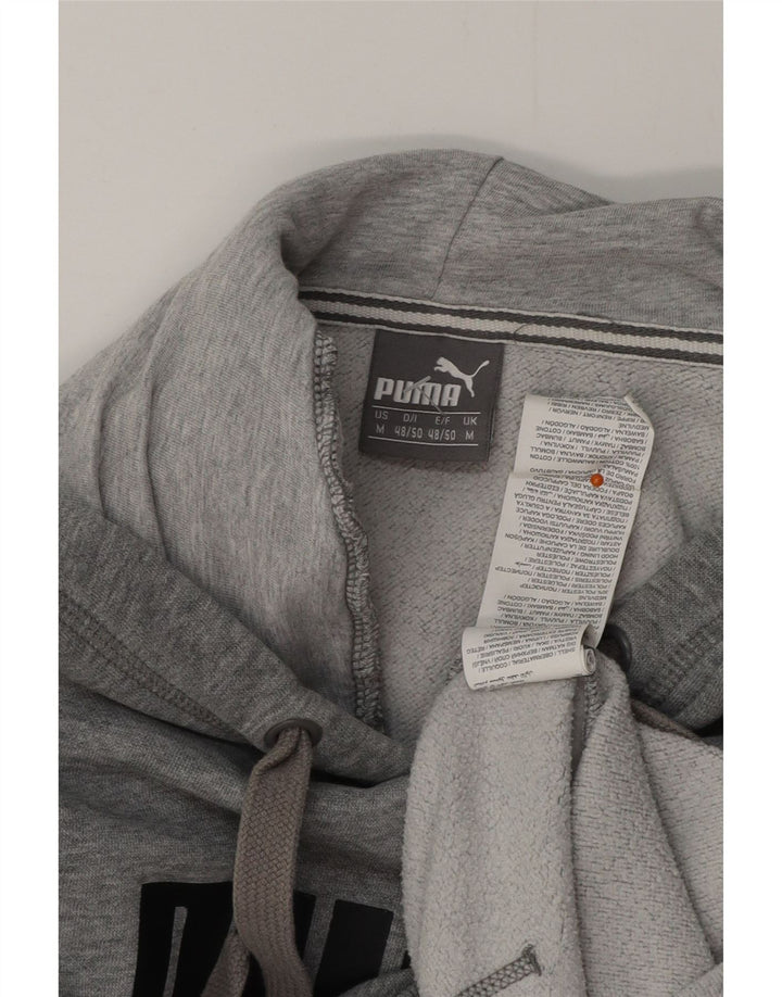 PUMA muška majica s kapuljačom s kapuljačom, srednje sivi pamuk