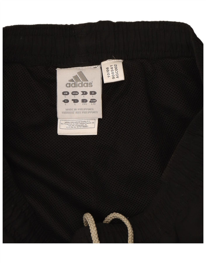ADIDAS Mens Tracksuit Trousers Large Black Polyester